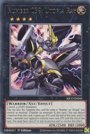 Number C39: Utopia Ray (KICO-EN045) - King's Court 1st Edition - Premium Yugioh Single from Konami - Just $0.25! Shop now at Game Crave Tournament Store