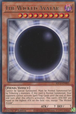 The Wicked Avatar (KICO-EN061) - King's Court 1st Edition - Premium Yugioh Single from Konami - Just $0.25! Shop now at Game Crave Tournament Store