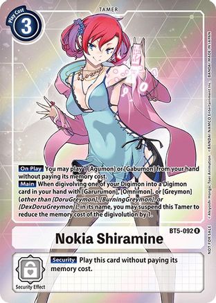 Nokia Shiramine (Box Topper) (BT5-092) - Battle of Omni Foil - Premium Digimon Single from Bandai - Just $2.26! Shop now at Game Crave Tournament Store