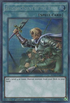 Reinforcement of the Army (CR) (KICO-EN051) - King's Court 1st Edition - Premium Yugioh Single from Konami - Just $8.47! Shop now at Game Crave Tournament Store