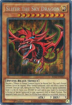 Slifer the Sky Dragon (Secret Pharaoh's Rare) (KICO-EN063) - King's Court 1st Edition - Premium Yugioh Single from Konami - Just $94.02! Shop now at Game Crave Tournament Store