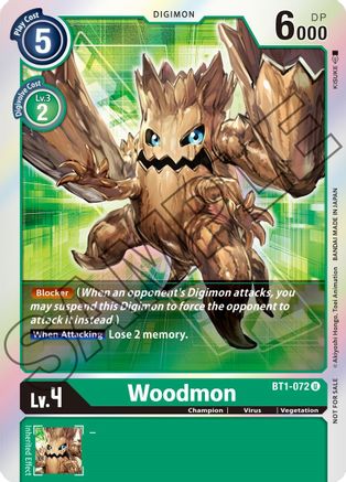 Woodmon - BT1-072 (Event Pack 1) (BT1-072) - Release Special Booster Foil - Premium Digimon Single from Bandai - Just $0.60! Shop now at Game Crave Tournament Store