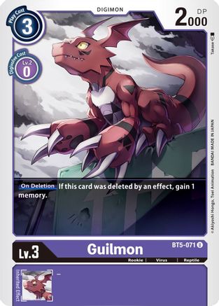 Guilmon (BT5-071) - Battle of Omni - Premium Digimon Single from Bandai - Just $0.25! Shop now at Game Crave Tournament Store