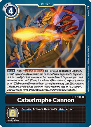 Catastrophe Cannon (BT5-104) - Battle of Omni - Premium Digimon Single from Bandai - Just $0.25! Shop now at Game Crave Tournament Store