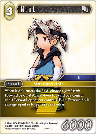 Monk (OPUS XIV: CRYSTAL ABYSS) - Premium Final Fantasy Single from Opus XIV: Crystal Abyss - Just $0.25! Shop now at Game Crave Tournament Store