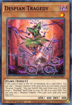 Despian Tragedy (DAMA-EN005) - Dawn of Majesty 1st Edition - Premium Yugioh Single from Konami - Just $0.25! Shop now at Game Crave Tournament Store