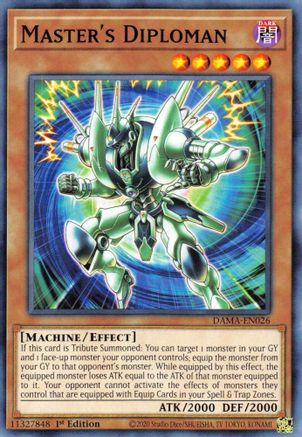 Master's Diploman (DAMA-EN026) - Dawn of Majesty 1st Edition - Premium Yugioh Single from Konami - Just $0.25! Shop now at Game Crave Tournament Store