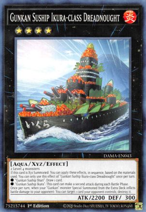 Gunkan Suship Ikura-class Dreadnought (DAMA-EN043) - Dawn of Majesty 1st Edition - Premium Yugioh Single from Konami - Just $0.25! Shop now at Game Crave Tournament Store
