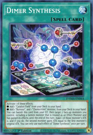 Dimer Synthesis (DAMA-EN064) - Dawn of Majesty 1st Edition - Premium Yugioh Single from Konami - Just $0.25! Shop now at Game Crave Tournament Store
