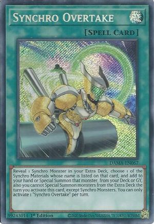 Synchro Overtake (DAMA-EN067) - Dawn of Majesty 1st Edition - Premium Yugioh Single from Konami - Just $0.93! Shop now at Game Crave Tournament Store