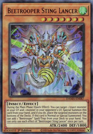 Beetrooper Sting Lancer (DAMA-EN087) - Dawn of Majesty 1st Edition - Premium Yugioh Single from Konami - Just $0.42! Shop now at Game Crave Tournament Store