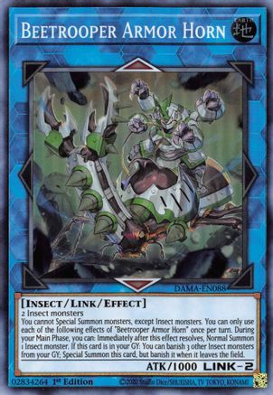 Beetrooper Armor Horn (DAMA-EN088) - Dawn of Majesty 1st Edition - Premium Yugioh Single from Konami - Just $0.25! Shop now at Game Crave Tournament Store