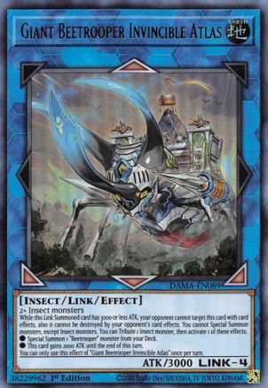 Giant Beetrooper Invincible Atlas (DAMA-EN089) - Dawn of Majesty 1st Edition - Premium Yugioh Single from Konami - Just $0.62! Shop now at Game Crave Tournament Store