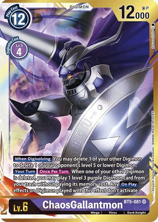 ChaosGallantmon (Alternate Art - Nakano Haito) (BT5-081) - Battle of Omni Foil - Premium Digimon Single from Bandai - Just $0.45! Shop now at Game Crave Tournament Store
