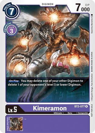 Kimeramon - BT2-077 (Battle of Omni Pre-Release) (BT2-077) - Release Special Booster - Premium Digimon Single from Bandai - Just $0.15! Shop now at Game Crave Tournament Store