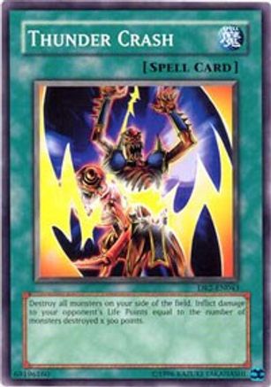 Thunder Crash (DR2-EN043) - Dark Revelation Volume 2 Unlimited - Premium Yugioh Single from Konami - Just $0.26! Shop now at Game Crave Tournament Store