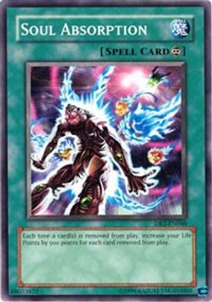 Soul Absorption (DR2-EN046) - Dark Revelation Volume 2 Unlimited - Premium Yugioh Single from Konami - Just $0.51! Shop now at Game Crave Tournament Store