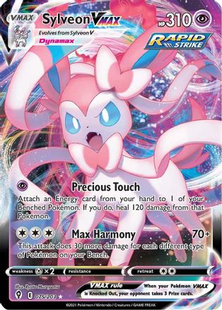 Sylveon VMAX 75/203 - Evolving Skies Holofoil - Premium Pokemon Single from Nintendo - Just $2.60! Shop now at Game Crave Tournament Store