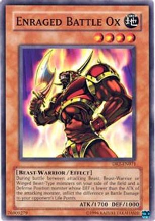Enraged Battle Ox (DR2-EN071) - Dark Revelation Volume 2 Unlimited - Premium Yugioh Single from Konami - Just $0.25! Shop now at Game Crave Tournament Store