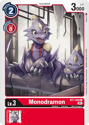 Monodramon - BT1-009 (Alternate Art) (BT1-009) - Starter Deck 07: Gallantmon - Premium Digimon Single from Bandai - Just $0.08! Shop now at Game Crave Tournament Store