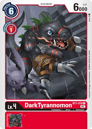 DarkTyrannomon - BT1-019 (Alternate Art) (BT1-019) - Starter Deck 07: Gallantmon - Premium Digimon Single from Bandai - Just $0.25! Shop now at Game Crave Tournament Store
