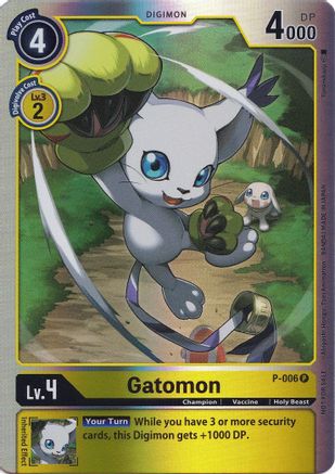 Gatomon - P-006 (Rainbow Foil) (P-006) - Digimon Promotion Cards Foil - Premium Digimon Single from Bandai - Just $0.08! Shop now at Game Crave Tournament Store