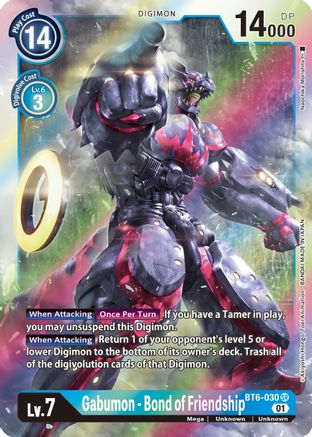 Gabumon - Bond of Friendship (BT6-030) - Double Diamond Foil - Premium Digimon Single from Bandai - Just $0.31! Shop now at Game Crave Tournament Store