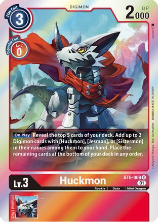 Huckmon (BT6-009) - Double Diamond Foil - Premium Digimon Single from Bandai - Just $2.47! Shop now at Game Crave Tournament Store