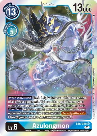 Azulongmon (BT6-029) - Double Diamond Foil - Premium Digimon Single from Bandai - Just $0.26! Shop now at Game Crave Tournament Store
