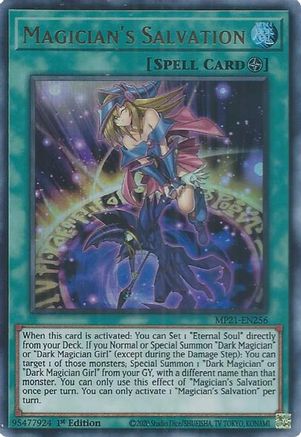 Magician's Salvation (MP21-EN256) - 2021 Tin of Ancient Battles 1st Edition - Premium Yugioh Single from Konami - Just $0.27! Shop now at Game Crave Tournament Store