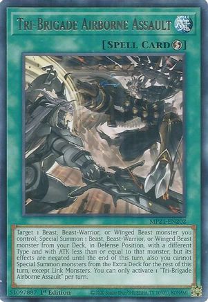 Tri-Brigade Airborne Assault (MP21-EN202) - 2021 Tin of Ancient Battles 1st Edition - Premium Yugioh Single from Konami - Just $0.25! Shop now at Game Crave Tournament Store