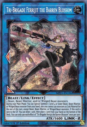 Tri-Brigade Ferrijit the Barren Blossom (MP21-EN196) - 2021 Tin of Ancient Battles 1st Edition - Premium Yugioh Single from Konami - Just $1.14! Shop now at Game Crave Tournament Store