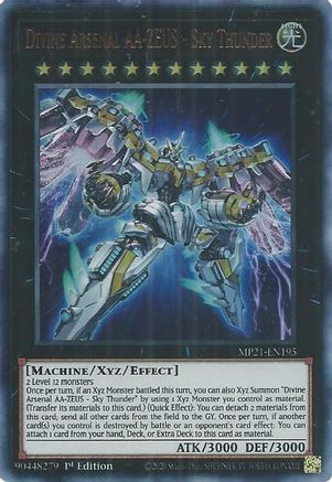 Divine Arsenal AA-ZEUS - Sky Thunder (MP21-EN195) - 2021 Tin of Ancient Battles 1st Edition - Premium Yugioh Single from Konami - Just $7.69! Shop now at Game Crave Tournament Store