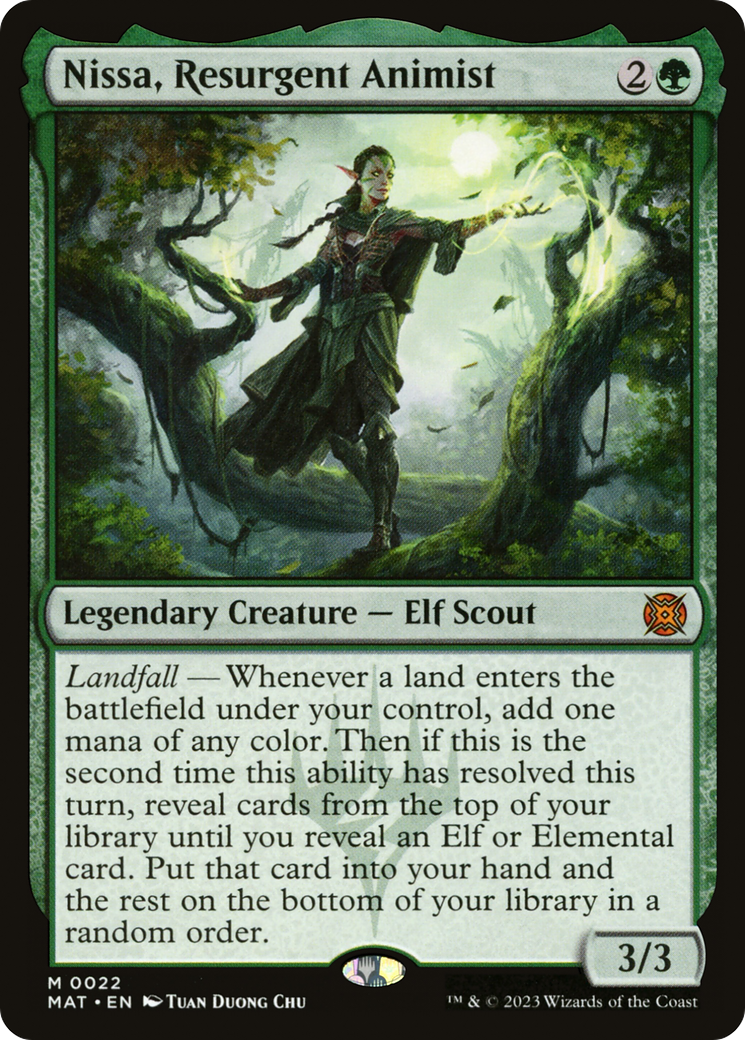 Nissa, Resurgent Animist (MAT-022) - March of the Machine: The Aftermath Foil - Premium MTG Single from Wizards of the Coast - Just $4.61! Shop now at Game Crave Tournament Store