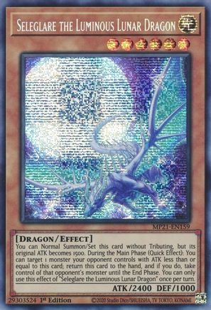 Seleglare the Luminous Lunar Dragon (MP21-EN159) - 2021 Tin of Ancient Battles 1st Edition - Premium Yugioh Single from Konami - Just $0.25! Shop now at Game Crave Tournament Store