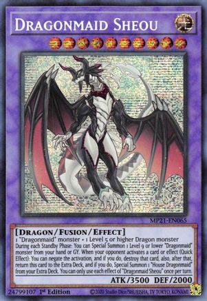 Dragonmaid Sheou (MP21-EN065) - 2021 Tin of Ancient Battles 1st Edition - Premium Yugioh Single from Konami - Just $0.88! Shop now at Game Crave Tournament Store