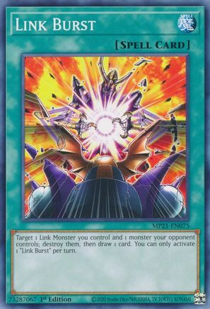 Link Burst (MP21-EN075) - 2021 Tin of Ancient Battles 1st Edition - Premium Yugioh Single from Konami - Just $0.25! Shop now at Game Crave Tournament Store