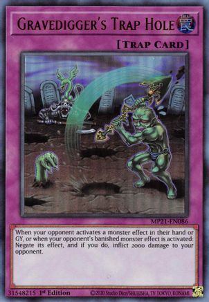 Gravedigger's Trap Hole (MP21-EN086) - 2021 Tin of Ancient Battles 1st Edition - Premium Yugioh Single from Konami - Just $1.62! Shop now at Game Crave Tournament Store