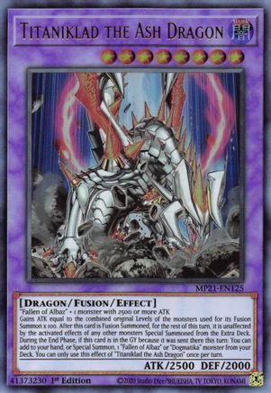 Titaniklad the Ash Dragon (MP21-EN125) - 2021 Tin of Ancient Battles 1st Edition - Premium Yugioh Single from Konami - Just $0.43! Shop now at Game Crave Tournament Store