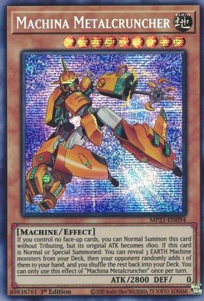 Machina Metalcruncher (MP21-EN094) - 2021 Tin of Ancient Battles 1st Edition - Premium Yugioh Single from Konami - Just $0.25! Shop now at Game Crave Tournament Store