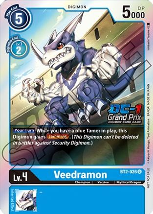 Veedramon (DC-1 Grand Prix) (BT2-026) - Release Special Booster Foil - Premium Digimon Single from Bandai - Just $45.03! Shop now at Game Crave Tournament Store