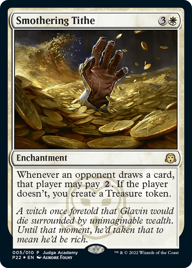 Smothering Tithe (P22-005) - Judge Gift Cards 2022 Foil - Premium MTG Single from Wizards of the Coast - Just $46.59! Shop now at Game Crave Tournament Store