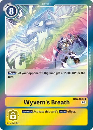Wyvern's Breath (BT6-101) - Double Diamond Foil - Premium Digimon Single from Bandai - Just $0.34! Shop now at Game Crave Tournament Store