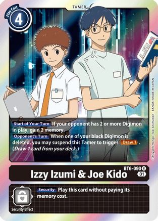 Izzy Izumi & Joe Kido (BT6-090) - Double Diamond Foil - Premium Digimon Single from Bandai - Just $0.25! Shop now at Game Crave Tournament Store