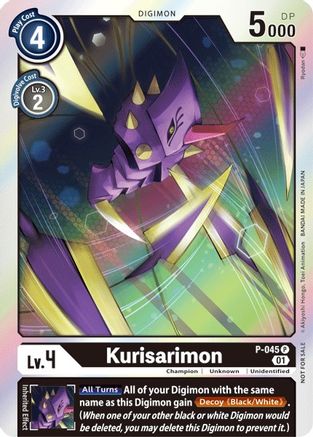 Kurisarimon (P-045) - Digimon Promotion Cards Foil - Premium Digimon Single from Bandai - Just $0.40! Shop now at Game Crave Tournament Store