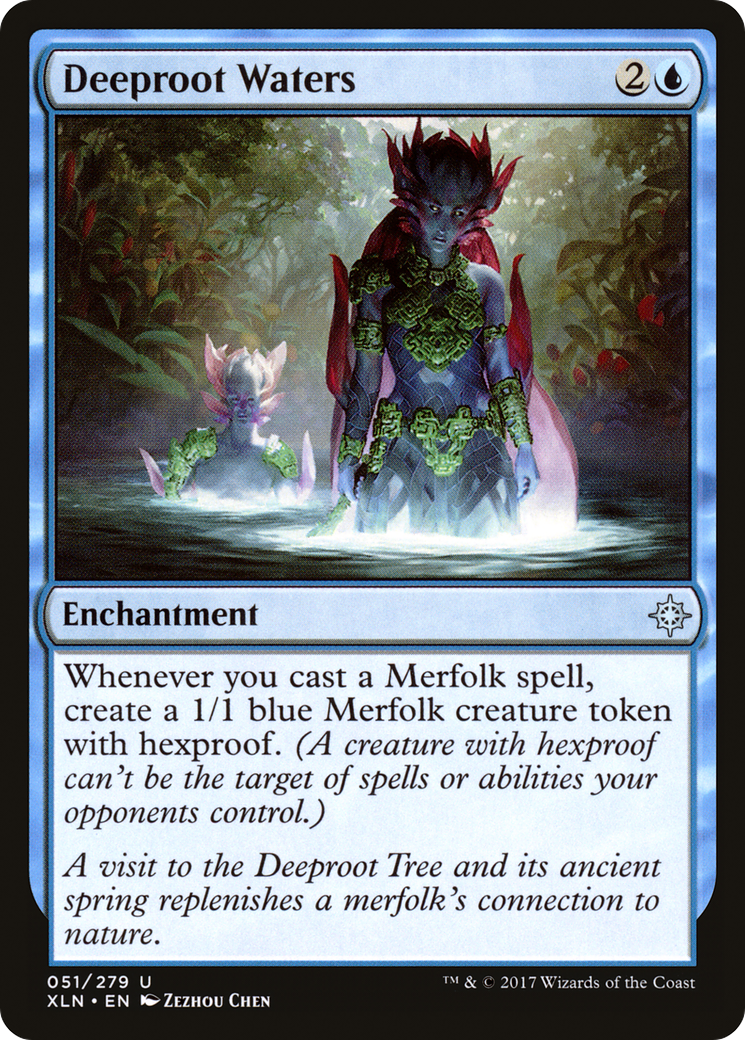 Deeproot Waters (XLN-051) - Ixalan Foil - Premium MTG Single from Wizards of the Coast - Just $1.16! Shop now at Game Crave Tournament Store