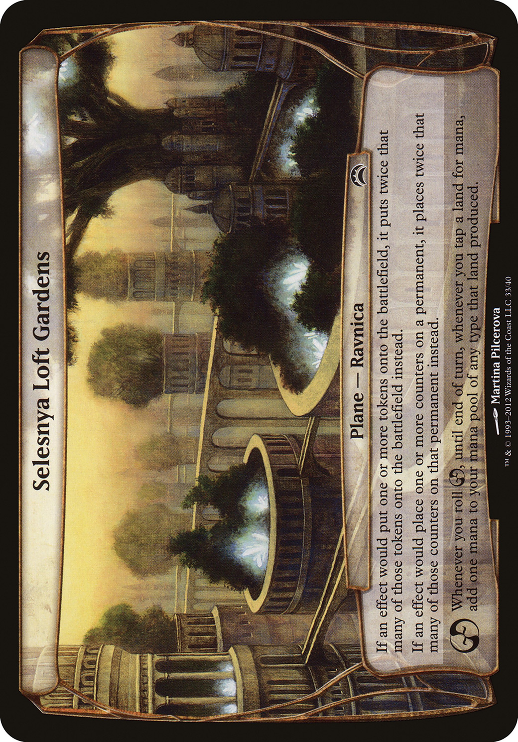 Selesnya Loft Gardens (OPC2-033) - Planechase 2012 Planes - Premium MTG Single from Wizards of the Coast - Just $2.90! Shop now at Game Crave Tournament Store