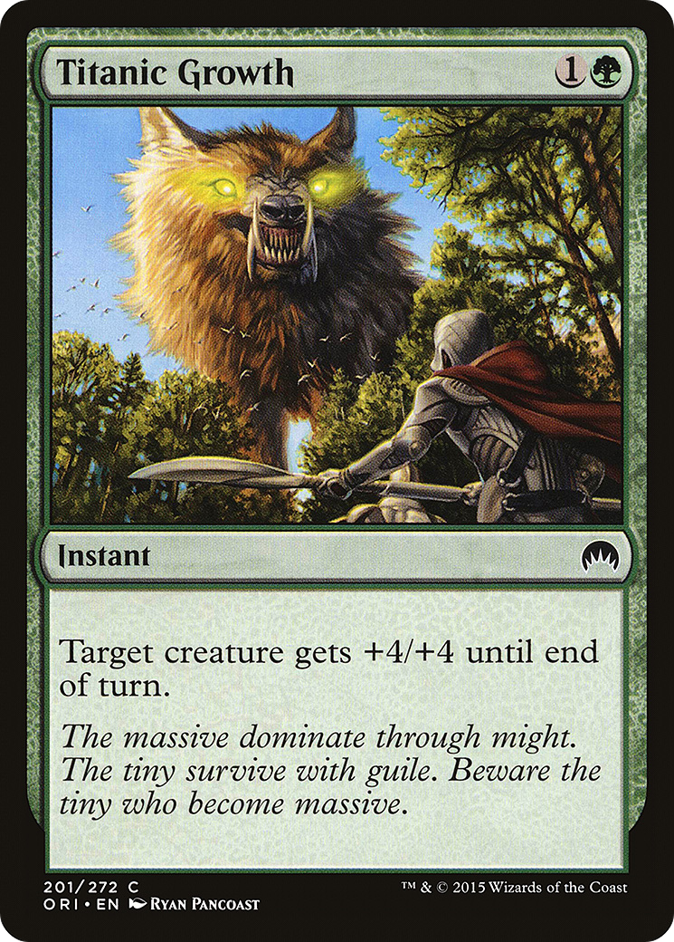 Titanic Growth (ORI-201) - Magic Origins Foil - Premium MTG Single from Wizards of the Coast - Just $0.29! Shop now at Game Crave Tournament Store