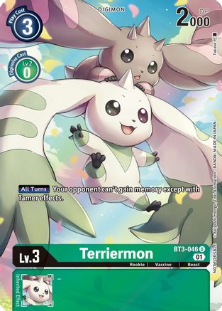 Terriermon (1-Year Anniversary Box Topper) (BT3-046) - Release Special Booster Foil - Premium Digimon Single from Bandai - Just $1.63! Shop now at Game Crave Tournament Store