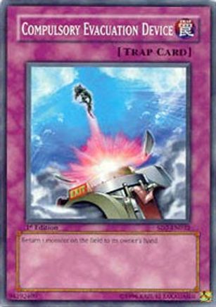 Compulsory Evacuation Device (SD7-EN032) - Structure Deck: Invincible Fortress 1st Edition - Premium Yugioh Single from Konami - Just $0.08! Shop now at Game Crave Tournament Store